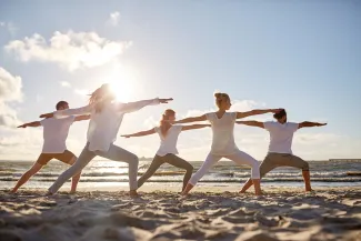 Yoga on the beach