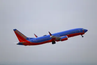 Southwest Airlines Boeing 737 MAX 8 takeoff