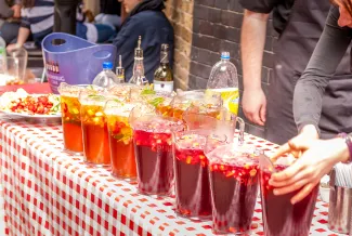 Pitchers of Punch made with unknown Alcohol